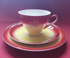 RHA Oscar Lettin német porcelán kávés teás reggeliző szett csésze csészealj kistányér tányér