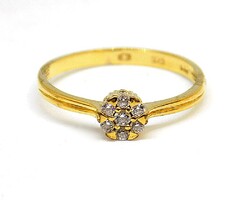 Köves virágos arany gyűrű (ZAL-AU112243)