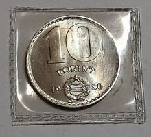 Fóliás forgalmi sorból bontott 10 Forint 1980 Unc.