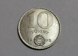 Fóliás forgalmi sorból bontott 10 Forint 1972 Unc.