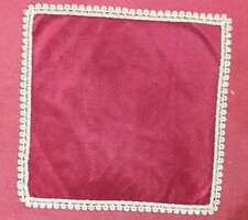 Burgundy velvet tablecloth (l3269)