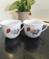 Pair of poppy kahla cups