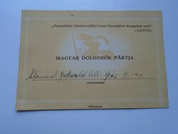 D192314 MDP - Magyar Dolgozók Pártja - Klement Gottwald gyár  (GANZ) Bizonyítvány 1953