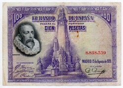 Spain 100 Spanish Pesetas 1928