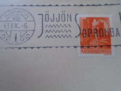 D192439 occasional stamp - come to Sopron - Sopron work week - 1943