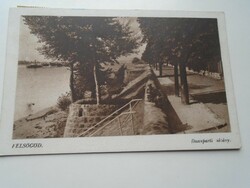 D192355 old postcard - Felsőgöd Danube promenade - Gyimesi k. - Gyula Ludvig Gabriella