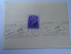 D192441   Alkalmi bélyegzés - Debrecen -Debreceni Collegium  - 1939