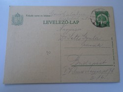 D192542 postcard - 1928 eger - marton mervo -dr. Gyula Jetts, lawyer, Budapest
