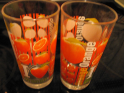 Pair of 2 italy retro orange glasses