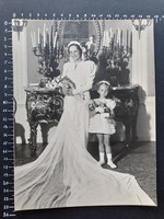 Old wedding photo, the photographer or the groom can be seen in the mirror, large photo