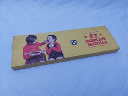 Retro csokis doboz 1973 Étcsokoládé pasztilla Duna Csokoládégyár