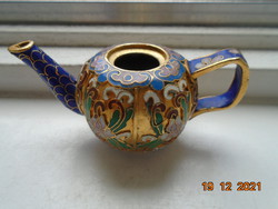 Compartment enamel cloisonné miniature Chinese spout