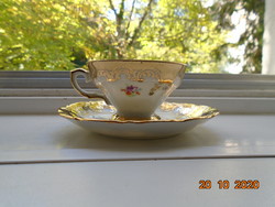 Spectacular handmade gold patterns and small floral patterns with novel German coffee cup tray