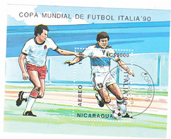 Nicaragua airmail stamp block 1989
