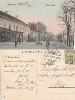 Debreczen Piacz utcza 1906    .Posta van !