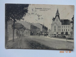 Old postcard: Temesvár (factory town), Andrássí-út (1910s)