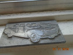 1962-1966 FORD CORTINA MK1szalonautó modell,maratott gravírozott cinklap E&S FED 10 NAT SOC felirat