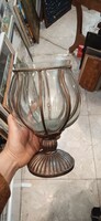 Art Nouveau glass goblet, size 28 cm, flawless, copper-glass.