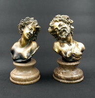 Bust of Clodion / Bacchus and Bacchante by Claude Michel