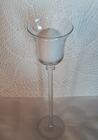 Tall, base glass candle holder, candle holder