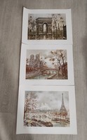 Párizsi képek, 3 darab nyomat