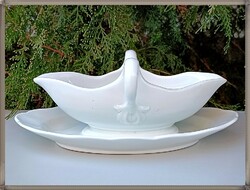 Sword-marked antique Meissen porcelain sauce bowl 1815-1860
