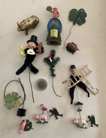 Old retro, chimney sweep, pig New Year decorations