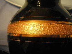 N11 moser vase burgundy purple thick gold appliqué 25 cm flawless rarity