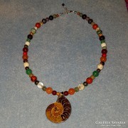 Multi chakra necklace with ammonites! - Lots and lots of handmade jewelry