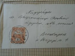 Za410.2 Front page of a letter 1916 - iv. Coronation of King Károly with an occasional stamp -dr. Böszörményi p.