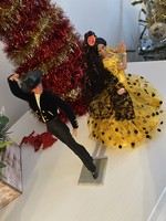 Műanyag flamenco táncos babapár