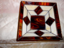 Tiffany technique stained glass unique decorative bowl