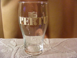 Retro üveg pohár - Pertu ropi Áfész Eger