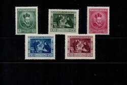 1935.Pázmány Péter bélyeg sor,falcos hiányzó 1 érték.