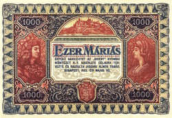 REPLIKA - 1000 MÁRIÁS 1922, KIADATLAN TERVEZET