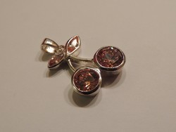 Fabulous large, detailed silver cherry pendant