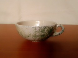 Antique old Chinese style glazed earthenware ceramic tea cup late 1800s