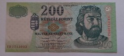 200 Forint 1998 FD, aUnc , saroktörés.