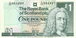 Skócia 1 pound, 2001, UNC bankjegy