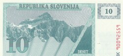 Szlovénia 10 tolar, 1990, UNC bankjegy