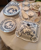 36-piece blue English porcelain tableware