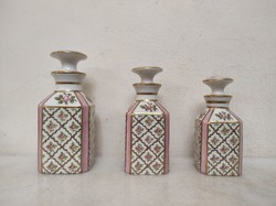Antik biedermeier parfümös porcelán festett pipere parfüm készlet 104