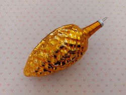 Old glass Christmas tree ornament cone glass ornament