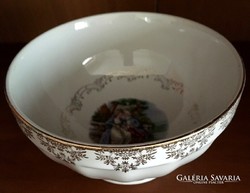Veritable porcelain bowl with rococo pattern is looking for a new owner!