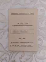Régi dokumentum 1961 SZTK igazolvány
