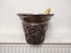 Antique champagne bucket embossed grape motif champagne drink ice holder 139