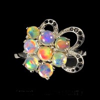 57 es  Valodi Tuz Opal Spinel 925 Ezust Gyuru