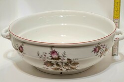 Porcelain stew bowl with colorful floral decor (2476)