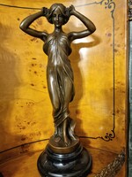 Nimfa - Női akt  - Bronz szobor