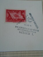 ZA414.38  Alkalmi bélyegzés- Szeged - Szegedi Ipari Vásár 1948 MSZMT Bélyegkiállítás